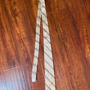 Dior Beige and Red Striped Tie